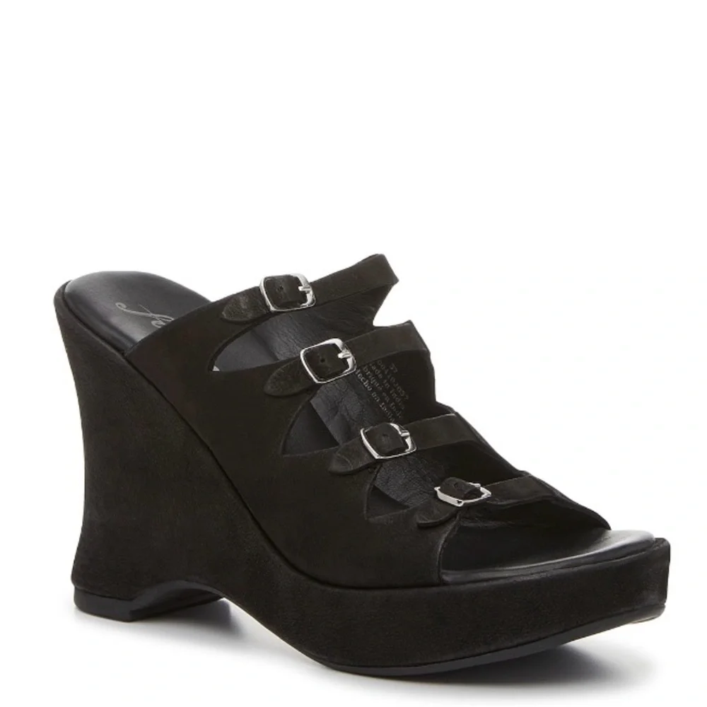 Free People Black Sandals Size 10 - Picture 1 of 15